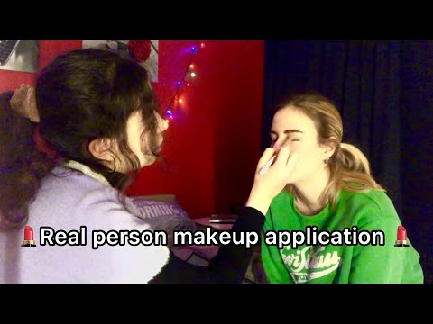 Asmr Real person makeup application by my best friend ❤️ (Funny)
