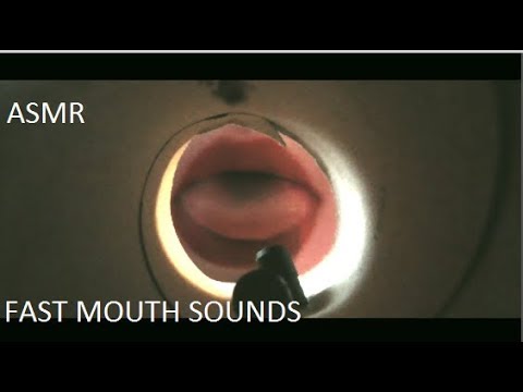 [ASMR] Fast Mouth Sound Inside A Tube With Big Red Lips, No Talking.