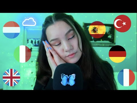 [ASMR] in DIFFERENT LANGUAGES 🌍 | Whispering & Handmovements| ASMR Marlife