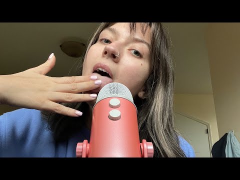 ASMR| Extra Spitty, Spit Painting on My Blue Yeti! New Trigger Words