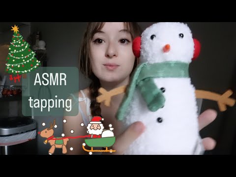 ASMR tapping on christmas items☃️