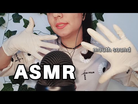 asmr ♡ mouth sounds with latex gloves sound 🧤 fast and aggressive , no talking background asmr ❤️✨️🌙