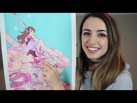 [ASMR] Tracing & Tapping on My Art Collection