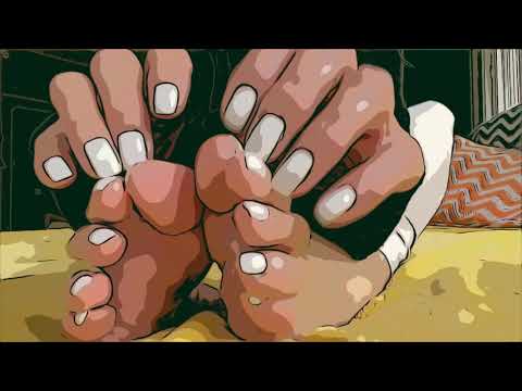 ASMR lotioned foot sounds - comic book style with some nail tapping - very lo-fi