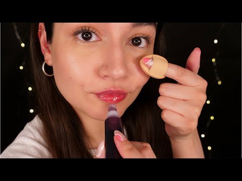 ASMR Doing My Makeup Routine (Tapping, Whispers, & Makeup Triggers)