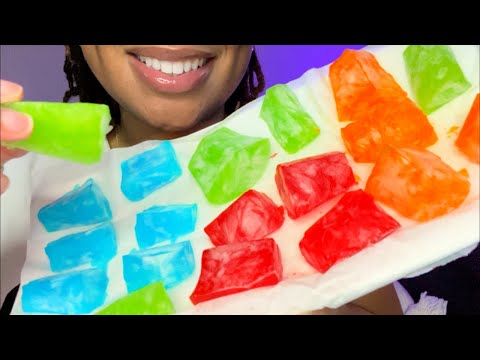 ASMR | TikTok Frozen Jello Crystals ❄️💎Frozen Jelly 🧡❤️💚💙