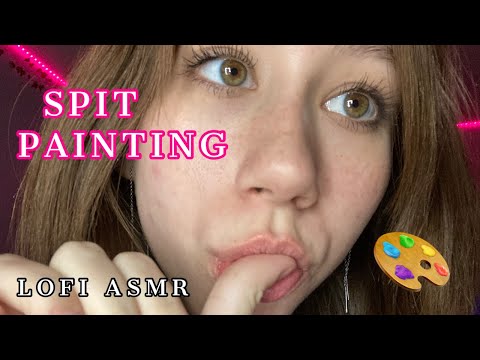 ASMR | spit painting +fast and unpredictable +very up close and personal