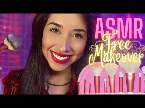 ASMR✨Free Makeover for You! 💜| Personal attention ~ Tapping ~ whispered