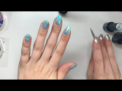 [ASMR] summer manicure with nail art 💅 ~ soft spoken, over explaining