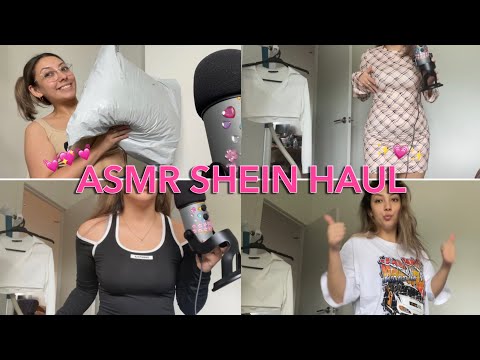 ASMR Shein Try On Haul! 💗 ~tapping, fabric scratching, unboxing~ | Whispered -not sponsored-