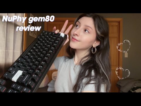 ASMR KEYBOARD REVIEW ⌨️💠 unboxing the NuPhy  gem80 keyboard kit, switches, typing ~