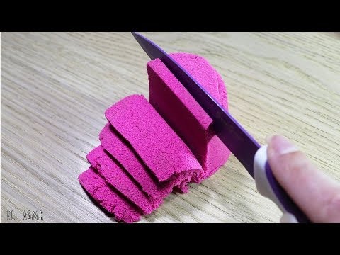 Satisfying Kinetic Sand Cutting ASMR (Relaxing, Playing)