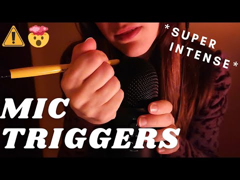 ASMR -SCRATCHING THE MIC WITH DIFFERENT ITEMS (SUPER intense)