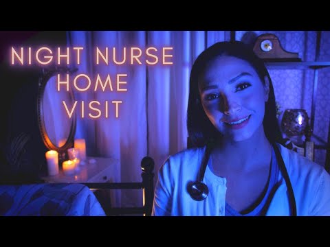 ASMR Night Nurse | Feeding You, Getting you Ready for Bed, Examining You & Massage | Home Visit