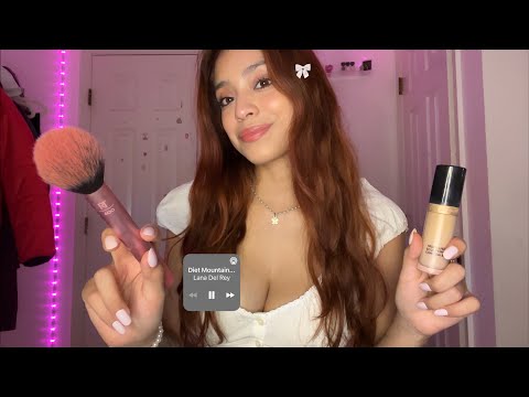 ASMR friend does your coquette makeup🧚🏼‍♀️💋