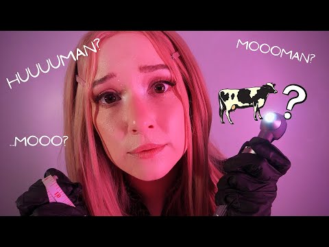 ASMR Alien Abduction & Exam | Huuuman or Cow?? 🐄👽(Spaceship ambience, Gloves Sounds)