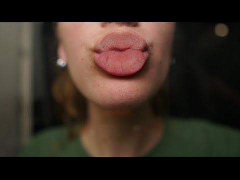ASMR- Up Close Glass Kisses