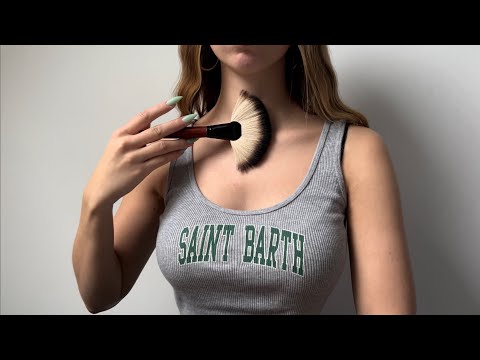 ASMR | Skin scratching, brushing and collarbone tapping ✋🏼(close-up, hand sounds) german/deutsch