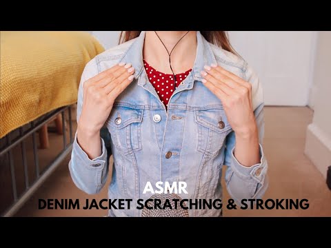 ASMR Denim Jacket Scratching and Stroking
