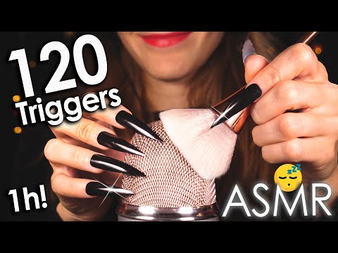 [ASMR] 120 Best Triggers For Sleep & Deep Relaxation 😴 1Hr (No Talking)