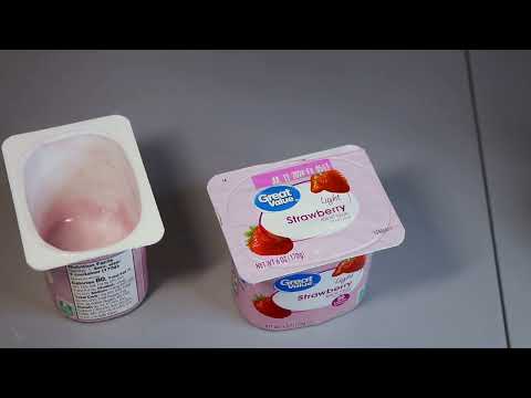Strawberry Blueberry Yogurt ASMR Eating Sounds