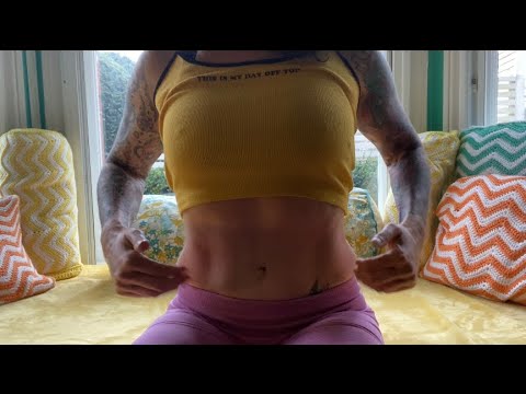ASMR tummy scratching and rubbing with some whispers