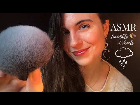 ASMR FRANCAIS 🌙 - 🌧 Inaudible/Unintelligible whispers & triggers visuels (+ Mouth sounds)