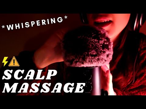 ASMR - FAST and AGGRESSIVE SCALP SCRATCHING MASSAGE | scratching FLUFFY cover | Tingly Whispering