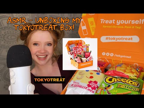 ASMR~ Unboxing/Eating My TokyoTreat Box (Japanese Snacks)