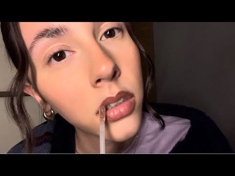 ASMR- Lip combo video as requested 💋💄 (mouth sounds, rambles and lipgloss application)