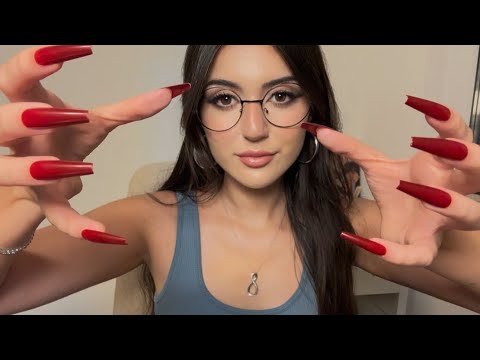 Symmetrical ASMR for people who LOVE symmetry (hand movements, trigger words, face massage)