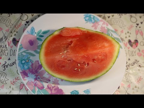Watermelon Half ASMR Eating Sounds