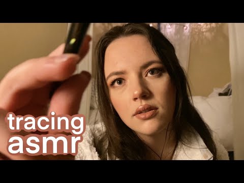 ASMR Tracing and Drawing on your Face (cozy personal attention)