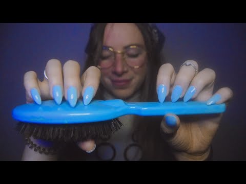 ASMR Español BLUE triggers💙 tapping and scratching
