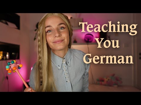 ASMR Teaching You Basics of German Language | Soft spoken, writing
