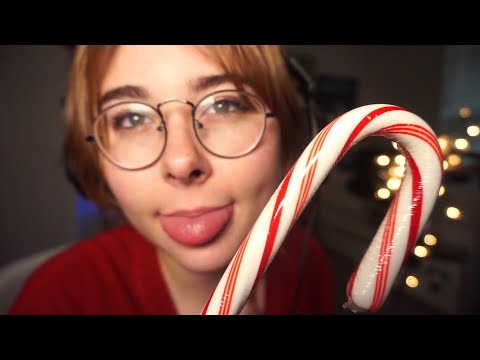 Candy Cane Mouth Sounds | ❄️ASMR Advent Calender 2/12 ❄️