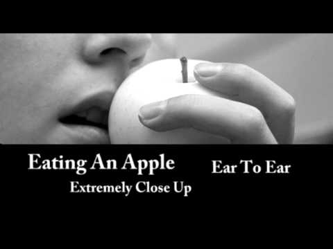 Binaural ASMR  Eating An Apple (Ear To Ear, Extremely Close Up) Mouth Sounds