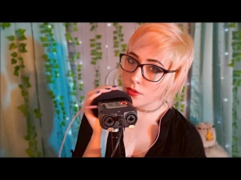 ASMR Up Close Mic Attention [Unintelligible Whispers, Lens Tracing, Mouth Sounds]