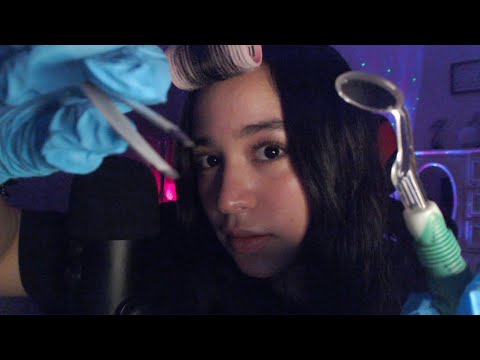 ASMR Getting Something Out Of Your Ear Then Cleaning It | Plucking, inaudible whispering