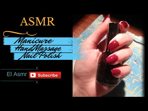 ASMR ita- Manicure, hand massage and nail polish ♥