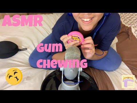 ASMR- Ear to Ear Gum Chewing | Mouth Sounds | Hubba Bubba