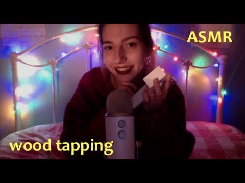 ASMR TINGLY AND RELAXING WOOD TAPPING (whispered)