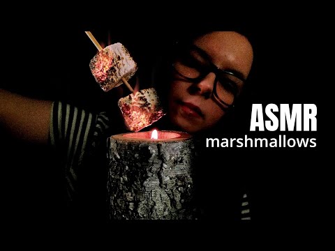 ASMR Roasting Marshmallows on a stick (no eating)