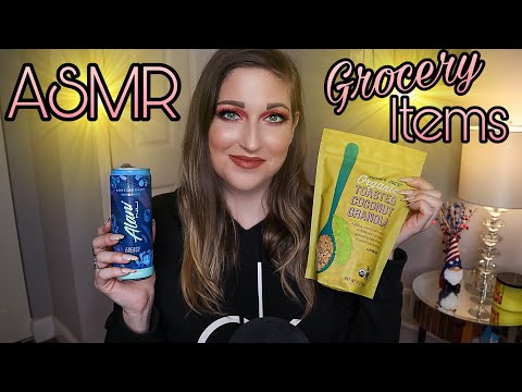 ASMR | Tapping & Scratching On Random Grocery Items (Whisper Rambles, Cardboard & Plastic Sounds)