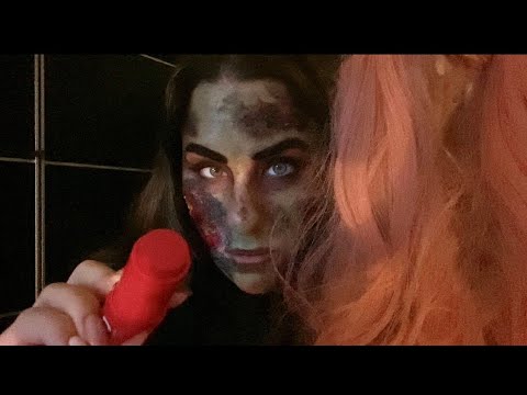 ASMR Zombie Disguises You as A Human ( Doing your makeup)