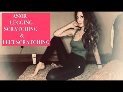 #ASMR : scratching feet, carpet, leggings with invisible scratching and relaxing hand movements.