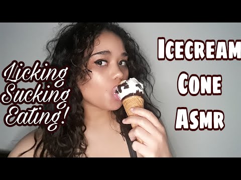 ICE CREAM ASMR LICKING SUCKING..
