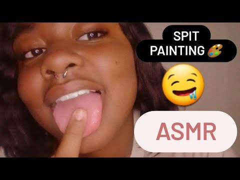 ASMR Spit Painting You 👅💦 UP Close Personal Attention ~Fast & Agressive #asmr #spitpainting