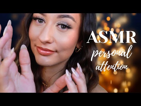 ASMR Personal Attention For Sleep 😴 face brushing, face touching, lens tapping + more