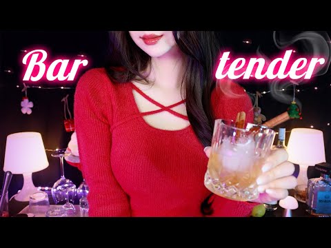 ASMR(Sub) Sweet Bartender Relax you w/ Cocktails at a Jazz Bar🍹Personal Attention Roleplay